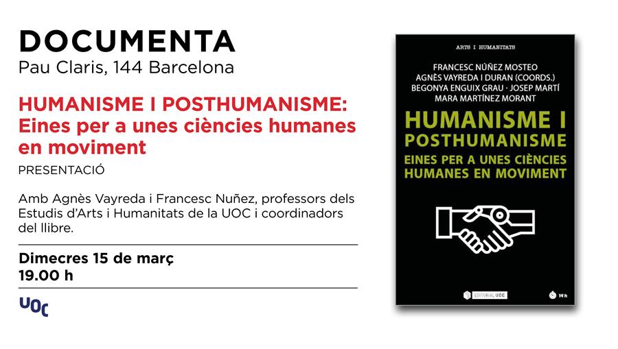 Presentació «Humanisme i posthumanisme» de Francesc Núñez i Agnès Vayreda - 