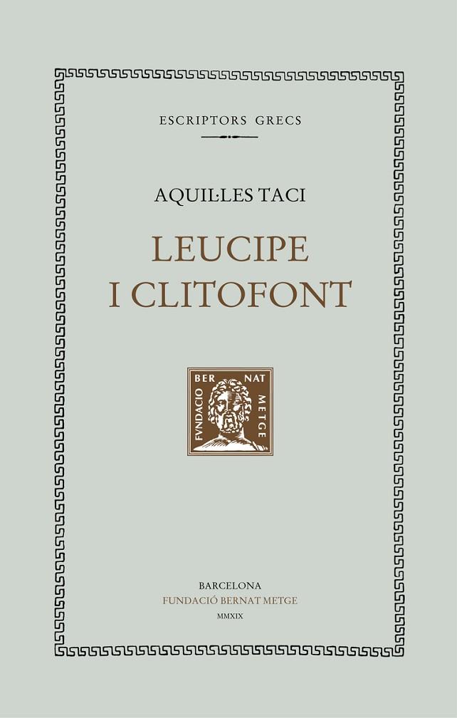 LEUCIPE I CLITOFON - CAT | 9788498593396 | AQUIL·LES TACI