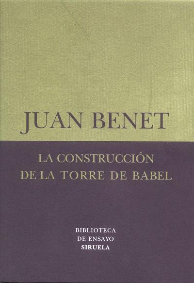 CONSTRUCCION DE LA TORRE DE BABE | 9788478447176 | BENET