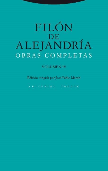 OBRAS COMPLETAS IV. FILÓN DE ALEJANDRÍA | 9788498796100 | DE ALEJANDRíA, FILóN