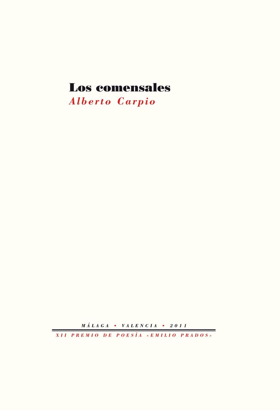 LOS COMENSALES | 9788415297598 | CARPIO