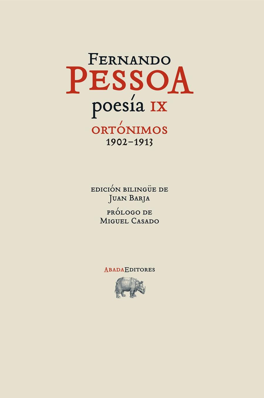 POESÍA IX. ORTÓNIMOS 1902-1913 | 9788417301095 | PESSOA, FERNANDO