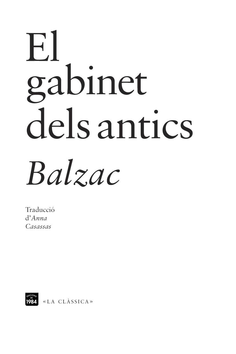EL GABINET DELS ANTICS | 9788415835110 | DE BALZAC, HONORÉ