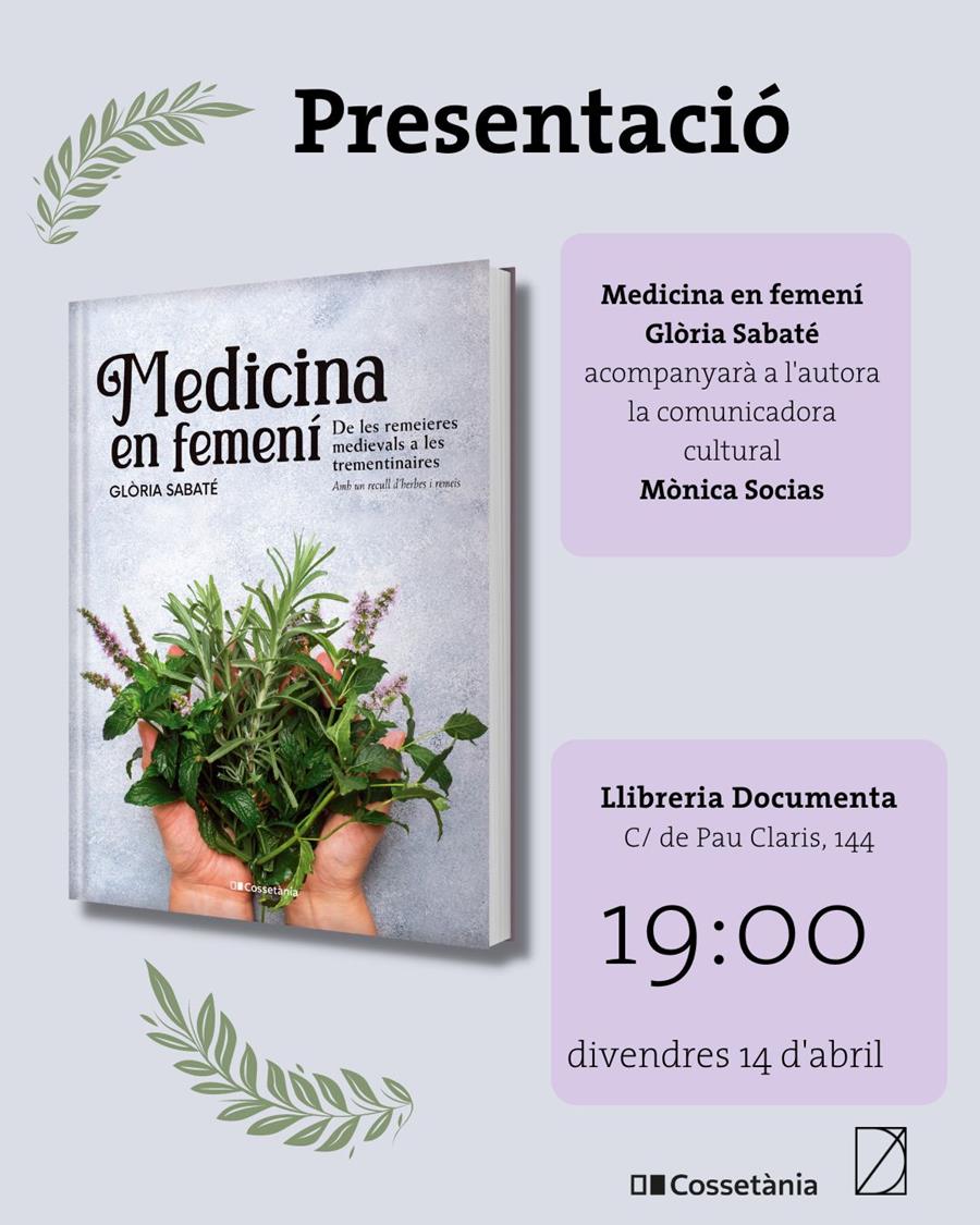 Presentació «Medicina en femení» de Glòria Sabaté - 