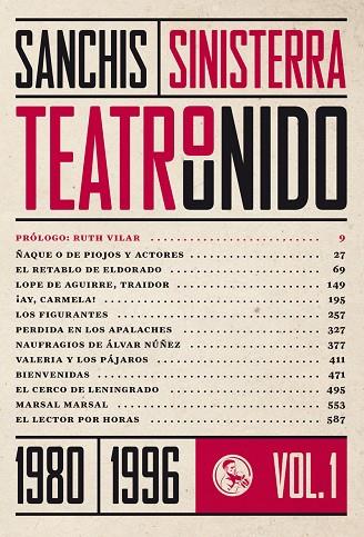 TEATRO UNIDO VOL. 1 (1980-1996) | 9788495291653 | SANCHIS SINISTERRA, JOSÉ