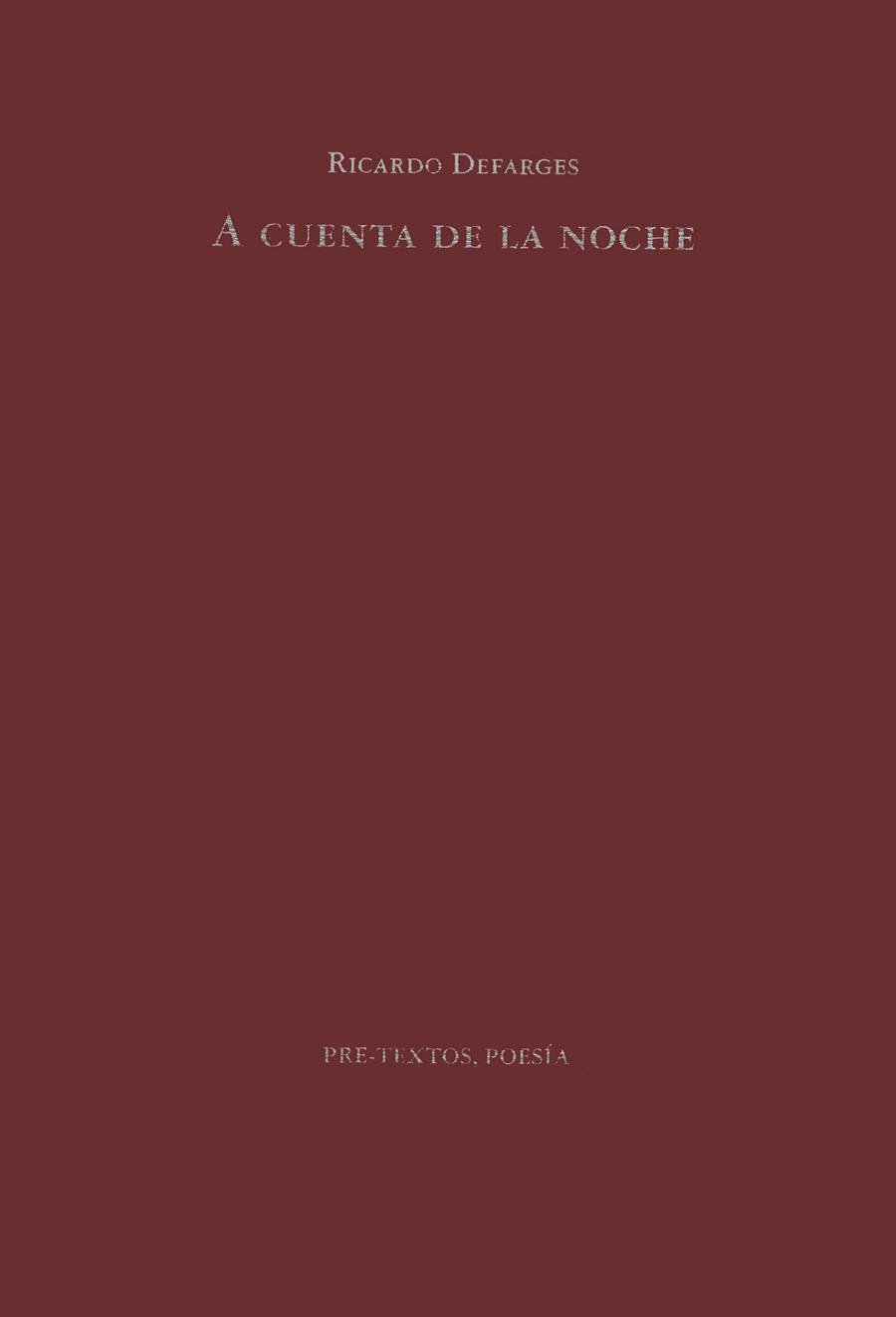 A CUENTA DE LA NOCHE | 9788481911688 | DEFARGES