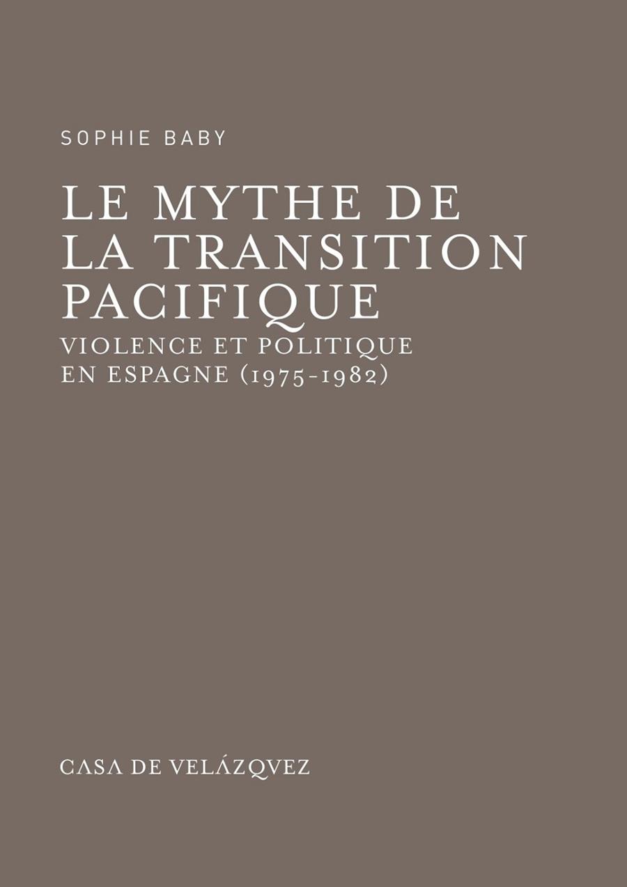 LE MYTHE DE LA TRANSITION PACIFIQUE | 9788496820913 | BABY, SOPHIE
