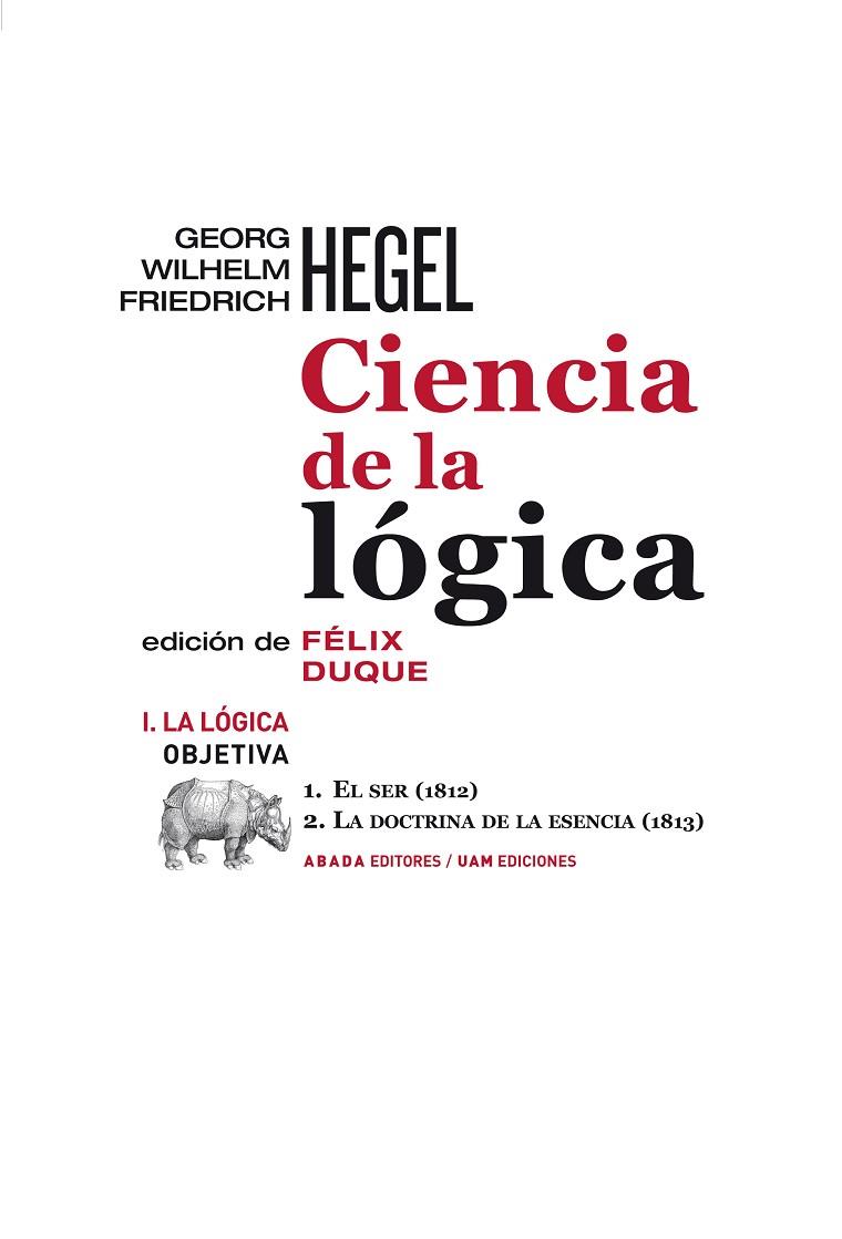 CIENCIA DE LA LOGICA VOL I | 9788415289012 | HEGEL