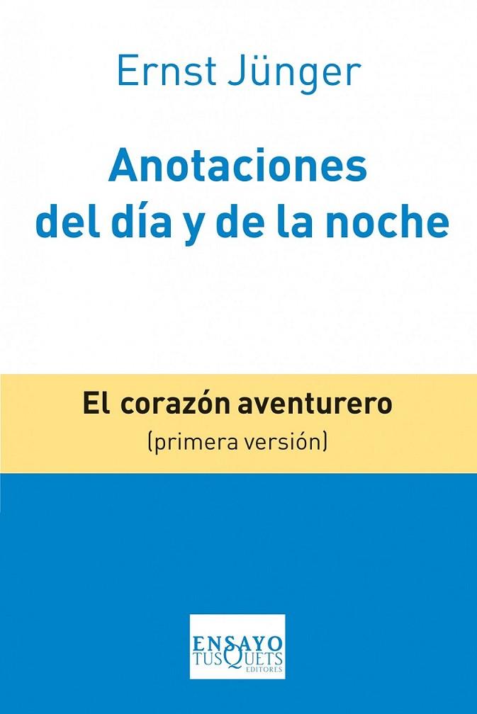 ANOTACIONES DEL DÍA Y DE LA NOCHE | 9788483834633 | JÜNGER