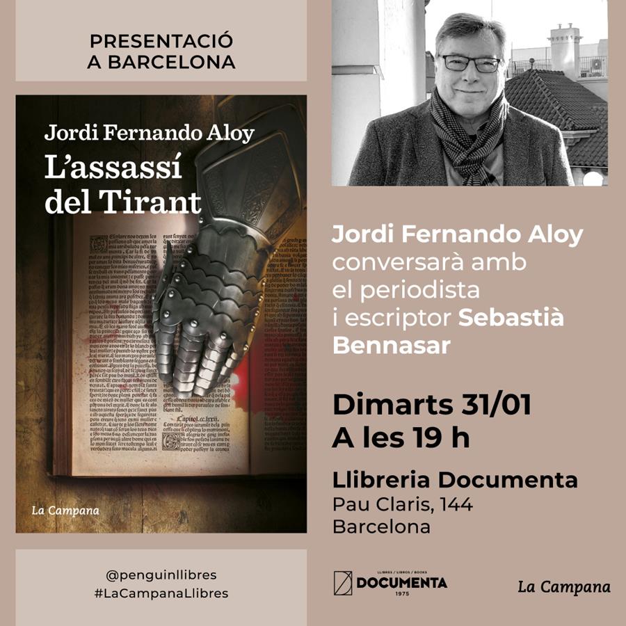 AJORNAT: Presentació «L'assassí del Tirant» de Jordi Fernando Eloy - 
