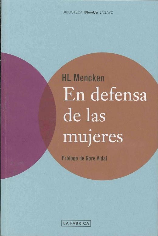 EN DEFENSA DE LAS MUJERES | 9788495471697 | MENCKEN, H.L.