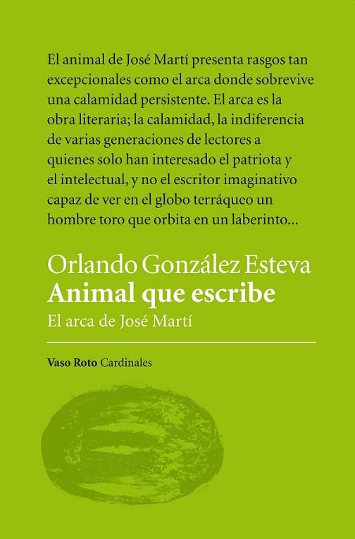 ANIMAL QUE ESCRIBE | 9788415168935 | GONZÁLEZ ESTEVA, ORLANDO