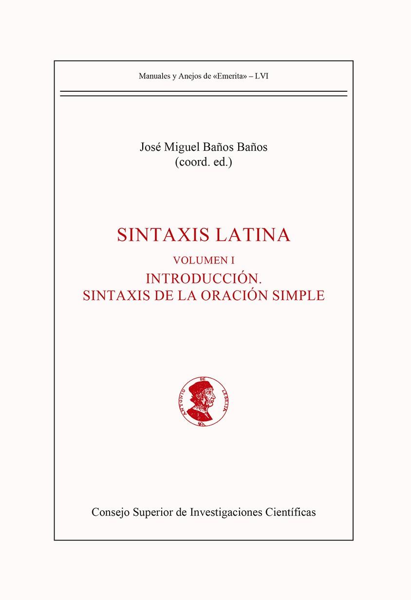SINTAXIS LATINA | 9788400108250