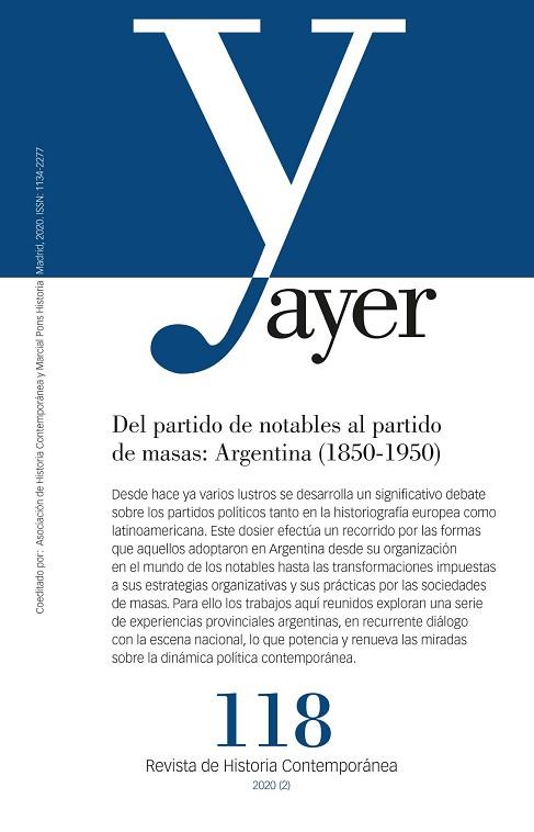 DEL PARTIDO DE NOTABLES AL PARTIDO DE MASAS: ARGENTINA (1850-1950) | 9788417945176 | BONAUDO, MARTA/TCACH ABAD, CÉSAR
