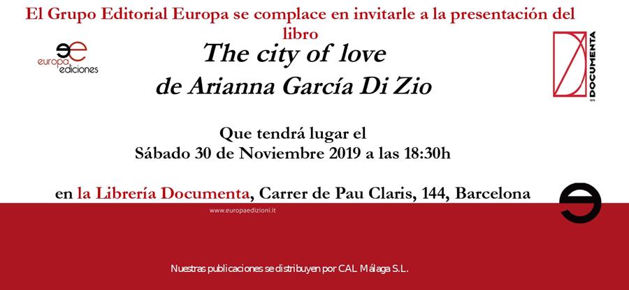 Presentem "The city of love" de Arianna García Di Zio - 