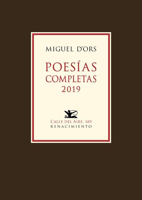 POESÍAS COMPLETAS 2019 | 9788417950002 | ORS, MIGUEL D'