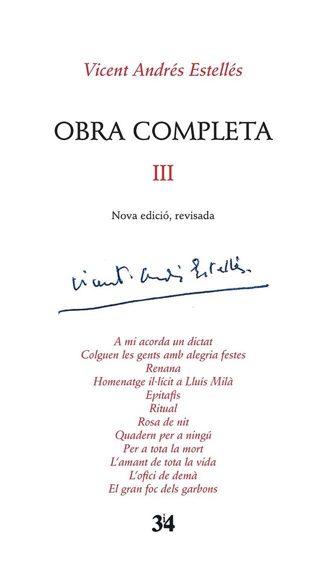 OBRA COMPLEAT, IIII ( nova ed.) | 9788416789016 | ANDRÉS ESTELLÉS, VICENT