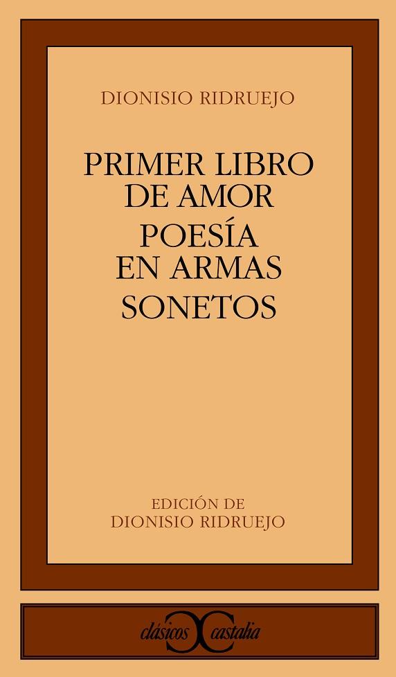 PRIMER LIBRO DE AMOR POESIAS | 9788470392276 | RIDRUEJO