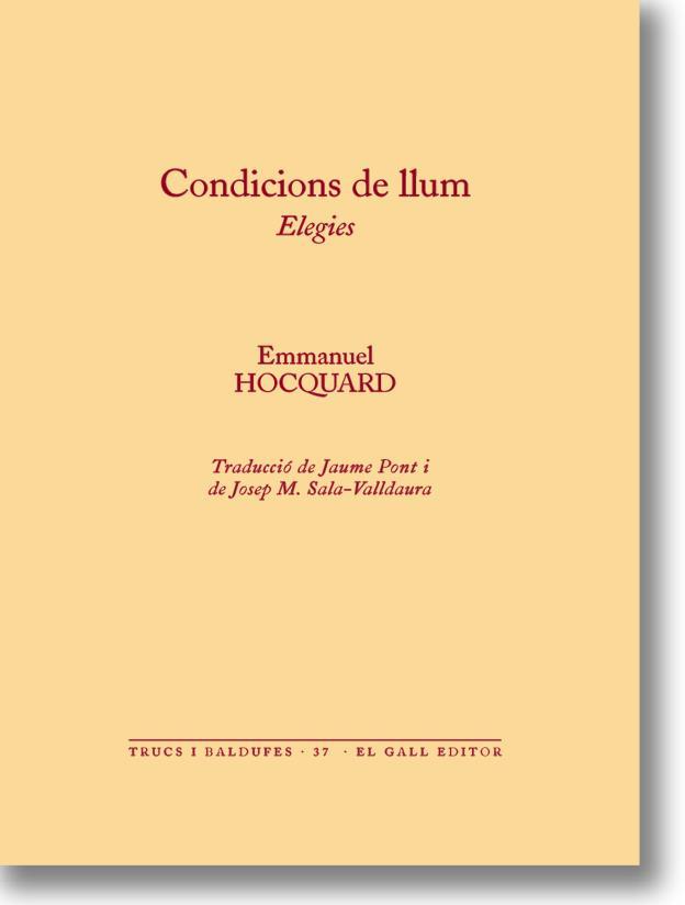 CONDICIONS DE LLUM | 9788494168567 | HOCQUARD, EMMANUEL