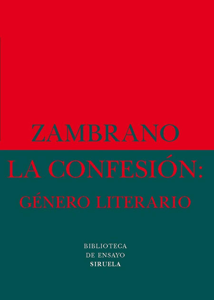 CONFESION: GENERO LITERARIO | 9788478442850 | ZAMBRANO