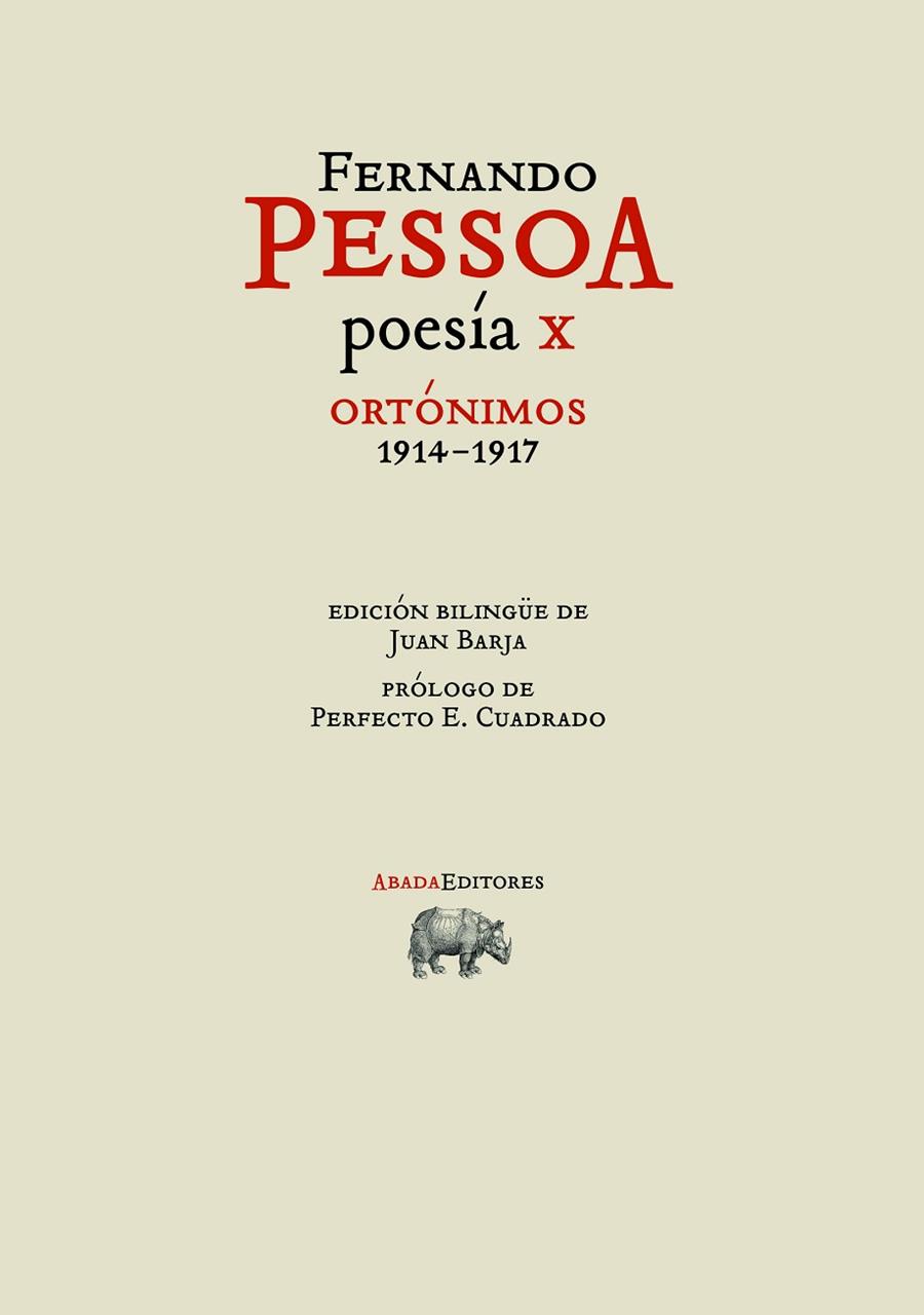 POESÍA X. ORTÓNIMOS 1914-1917 | 9788417301736 | PESSOA, FERNANDO