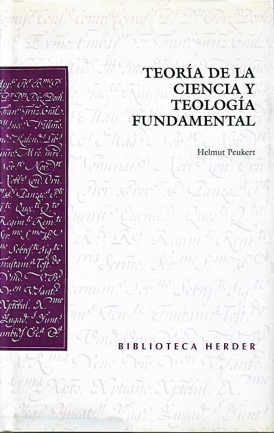 TEORIA DE LA CIENCIA Y TEOLOGIA | 9788425420689 | PEUKERT,H.