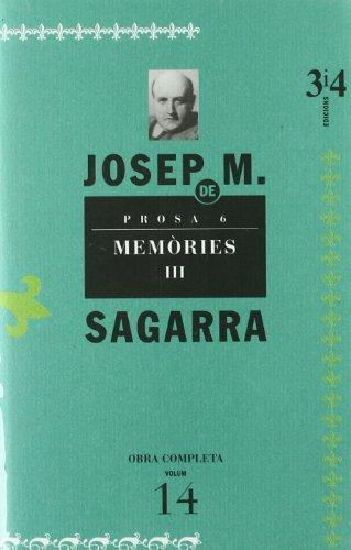 MEMORIES III  | 9788475027074 | SAGARRA, JOSEP M.