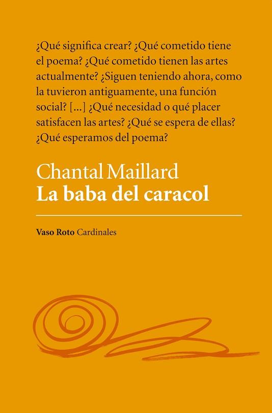 LA BABA DEL CARACOL | 9788415168249 | MAILLARD, CHANTAL