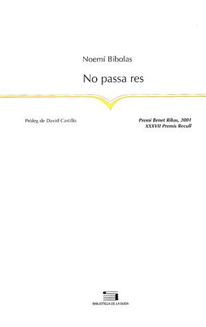 NO PASSA RES | 9788479358839 | BIBOLAS