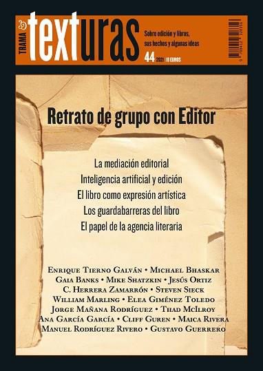 TEXTURAS 44: RETRATO DE GRUPO CON EDITOR | 9788412328356 | VARIOS AUTORES