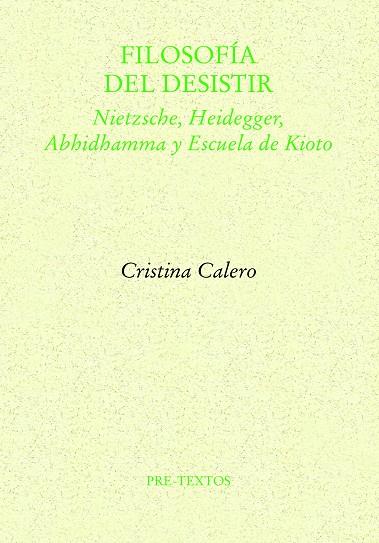 FILOSOFÍA DEL DESISTIR | 9788419633491 | CALERO, CRISTINA