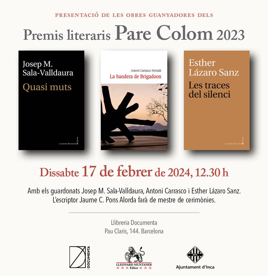 Premis literaris Pare Colom 2023 - 