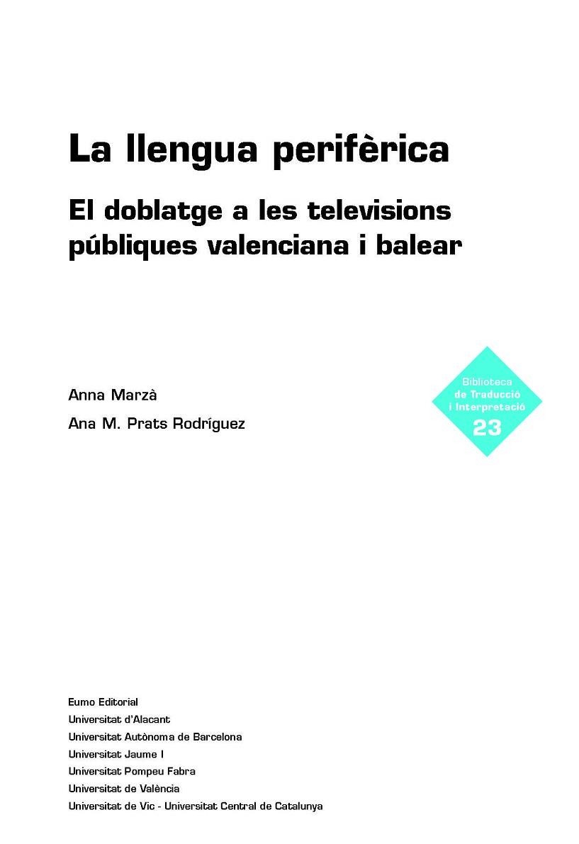 LA LLENGUA PERIFÈRICA | 9788497666329 | MARZÀ IBÀÑEZ, ANNA/PRATS RODRÍGUEZ, ANA M.