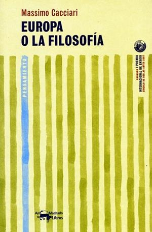 EUROPA O LA FILOSOFIA | 9788477748205 | CACCIARI, MASSIMO