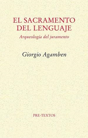 EL SACRAMENTO DEL LENGUAJE | 9788415297246 | AGAMBEN