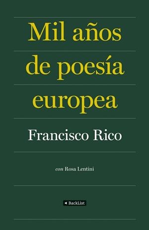 MIL AÑOS DE POESIA EUROPEA | 9788408086840 | RICO