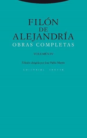 OBRAS COMPLETAS IV. FILÓN DE ALEJANDRÍA | 9788498796100 | DE ALEJANDRíA, FILóN