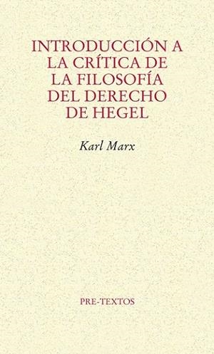 INTRODUCCION A LA CRITICA DE LA FILOSOFIA DEL | 9788415576815 | MARX