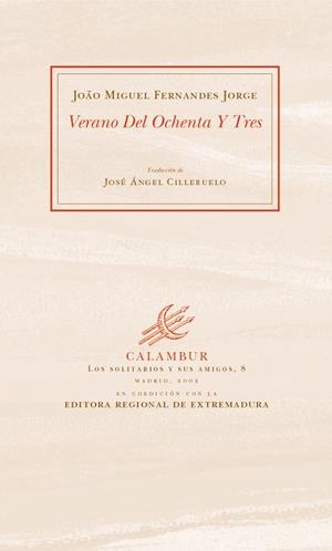 VERANO DEL OCHENTA Y TRES | 9788496049000 | JORGE
