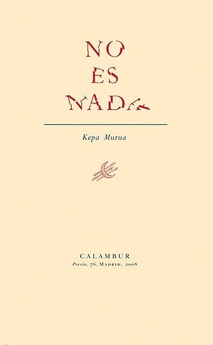 NO ES NADA | 9788483590164 | MURUA