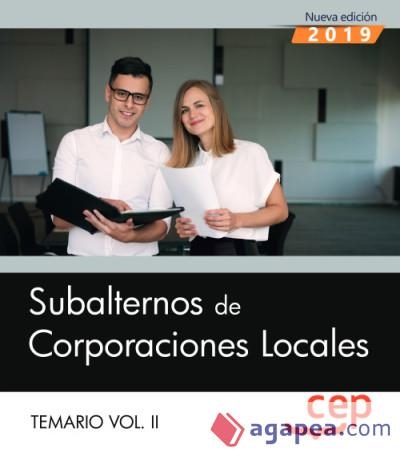 SUBALTERNOS DE CORPORACIONES LOCALES TEMARIO VOL II | 9788417876319 | AA.VV