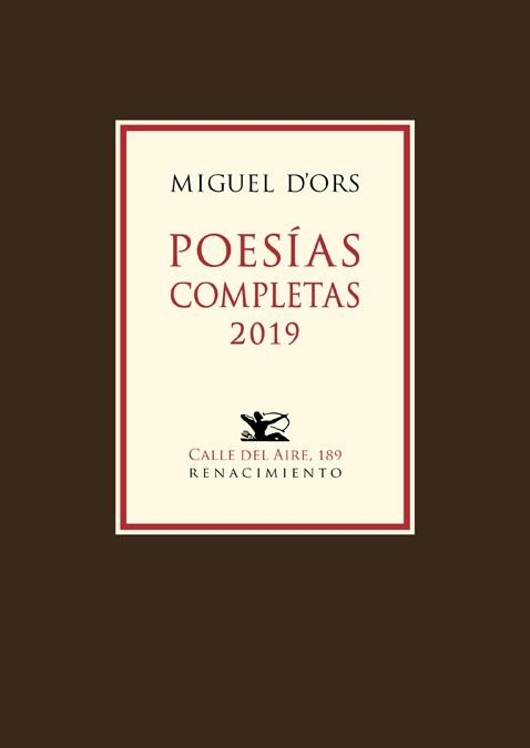 POESÍAS COMPLETAS 2019 | 9788417950002 | ORS, MIGUEL D'
