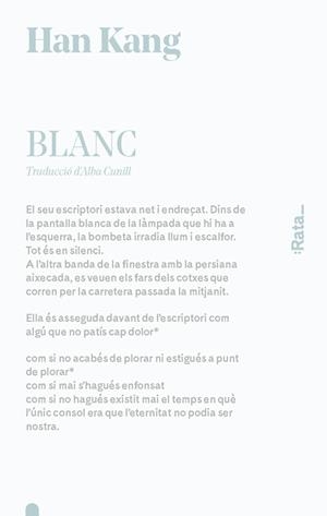 BLANC | 9788416738502 | KANG, HAN