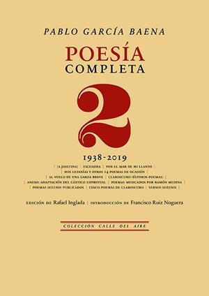 POESÍA COMPLETA, 2 | 9788418387876 | GARCÍA BAENA, PABLO
