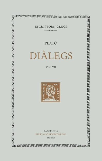 DIÀLEGS, VOL. VII: FEDÓ | 9788472259089 | PLATÓ