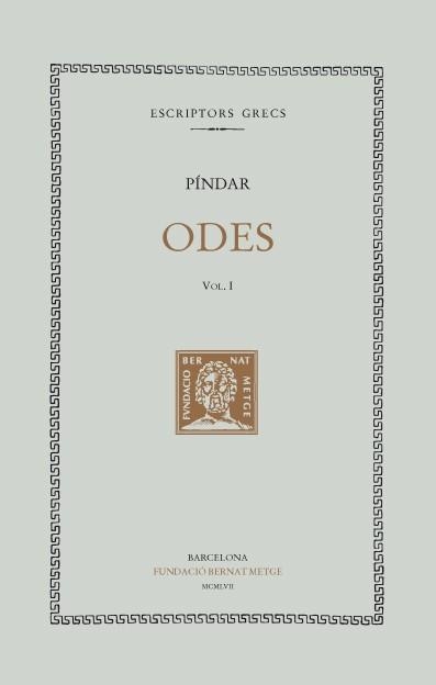 ODES, VOL. I: OLÍMPIQUES I-V | 9788498590586 | PÍNDAR