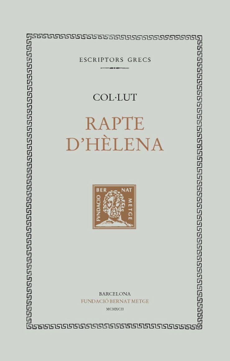 EL RAPTE D’HÈLENA | 9788472255210 | COL·LUT