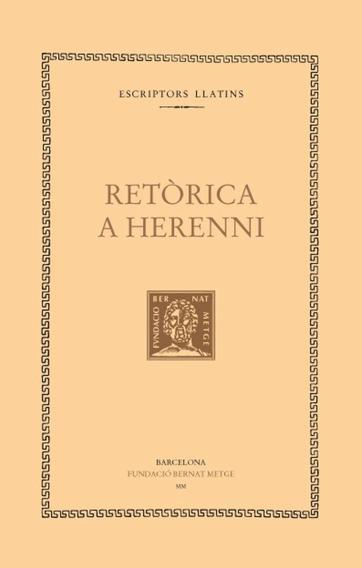 RETÒRICA A HERENNI | 9788472257535 | AUTOR DESCONEGUT