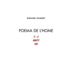 POEMA DE L'HOME | 9788413033822 | VILADOT PUIG, GUILLEM