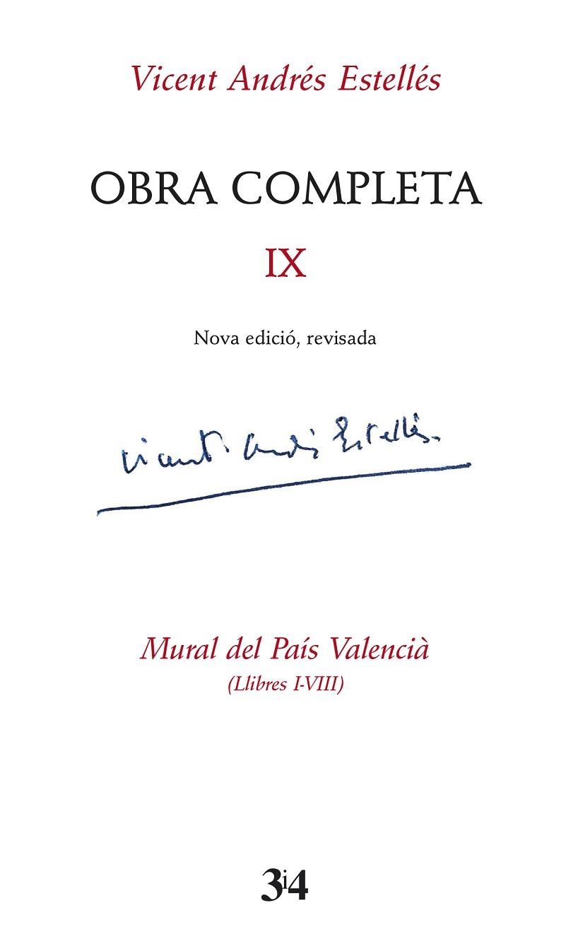 OBRA COMPLETA REVISADA, VOLUM 9 | 9788417469580 | ANDRÉS ESTELLÉS, VICENT